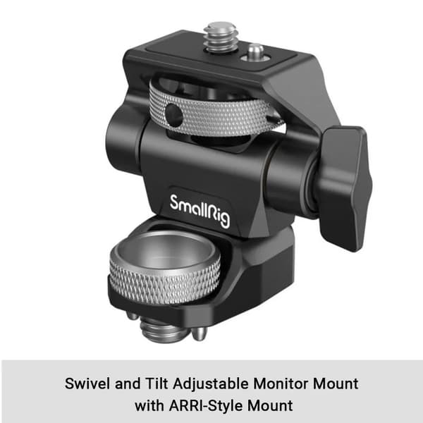 Monitorbeslag, drej- og vippejusterbart, koldskofæste, 1/4"-20 skrue,ARRI beslag