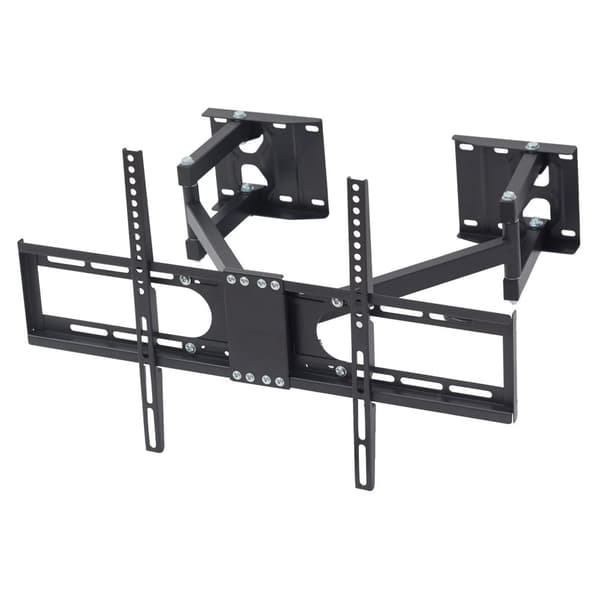 Hörn-TV-väggfäste, full rörelsejustering, maximal belastning 35 kg,svart