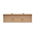 Miniatyrbild 6 av 9: Meuble TV 2 niches et 2 portes aux façades effet vague L140 cm - BOLOGNE