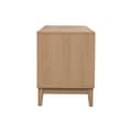 Miniatyrbild 8 av 9: Meuble TV 2 niches et 2 portes aux façades effet vague L140 cm - BOLOGNE