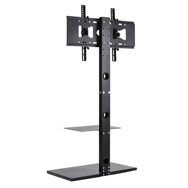 TV gulvstand, drejeligt design, højdejusterbar, sort