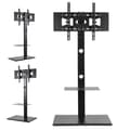 Miniatyrbillede 4 af 4: TV gulvstand, drejeligt design, højdejusterbar, sort