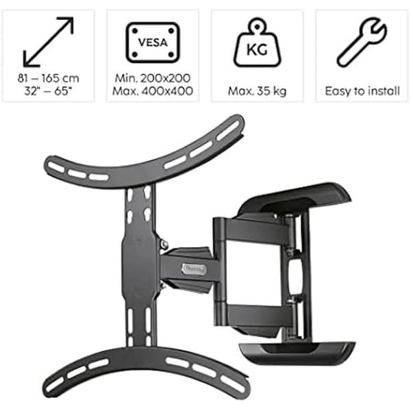 Support Mural TV - HAMA - Nejlbar och Rotationsbar - För Skärmar 32" till 65" - Maxbelastning 35kg - VESA 400x400