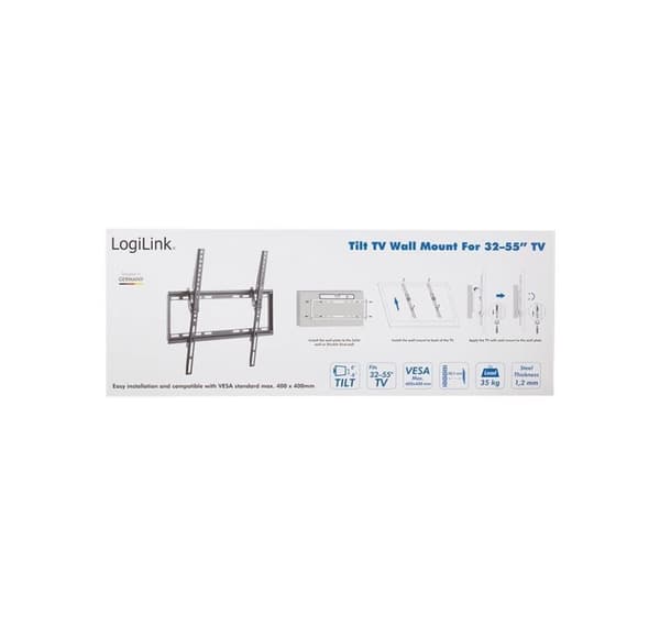 Logilink, BP0037 TV Vægbeslag, 32"-55", tilt, lille