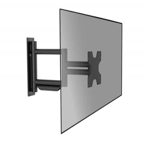Cavus Support Väggmontering Högklassig för TV 26" till 65" upp till 50 kg - Industriellt Svart Stål - Svängbart Stöd - VESA 2873