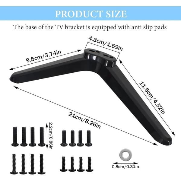 Support TV Universel - GENERIC - Naapesi - Kompatibel Roku TV 32-55 Tum - Svart - Fast