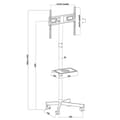 Miniatyrbillede 2 af 10: TV-stativ med hjul MacLean MC-949 32" 34"-55"