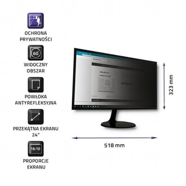 Vægkonsol Qoltec 51061 24"
