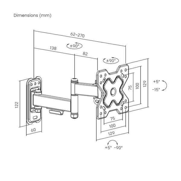 TV-holder Aisens WT32TSR-381 32" 13" 20 kg