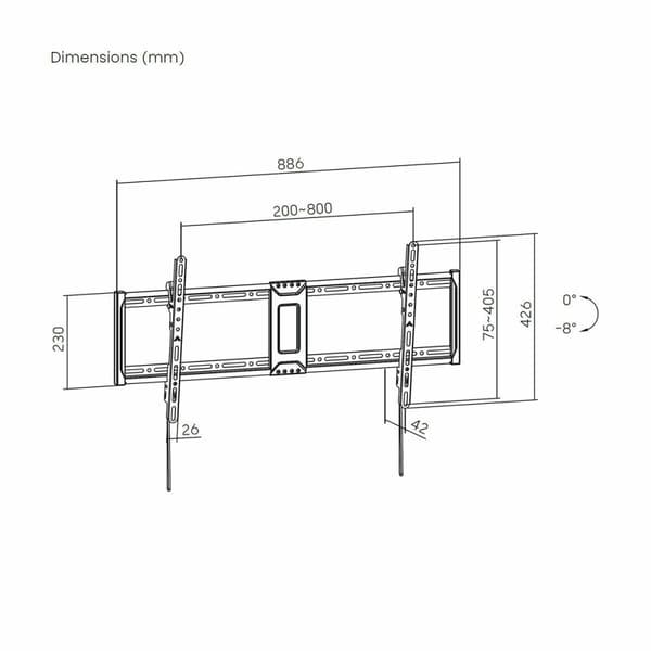 TV-fäste Aisens WT100T-367 43" 100" 75 Kg