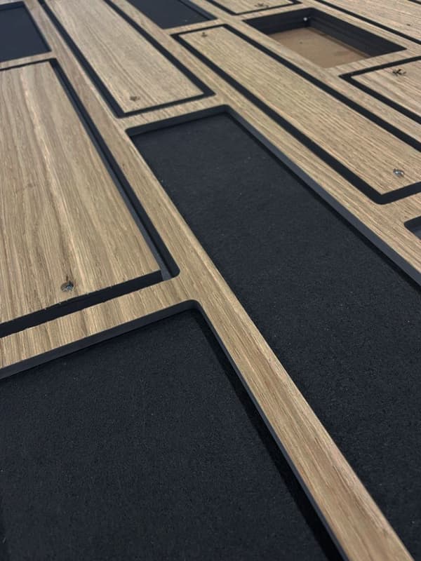 Akustisk vægpanel PET -filt - 100x100 cm - Sort