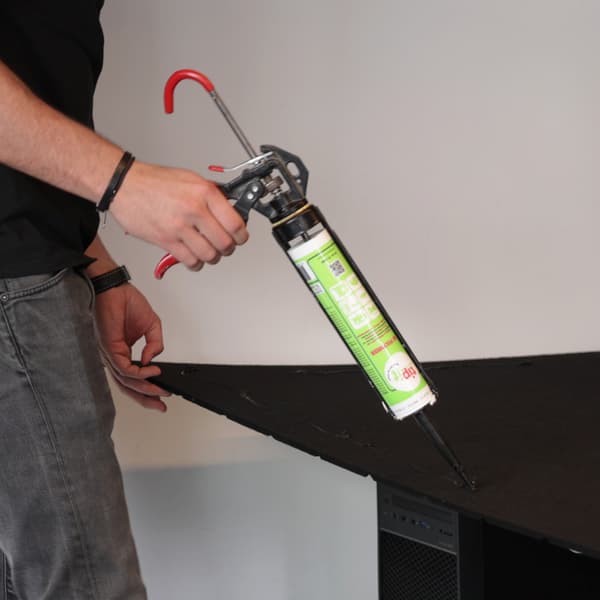 Akustisk vægpanel PET filt - 100x100cm - Sildeben Sort