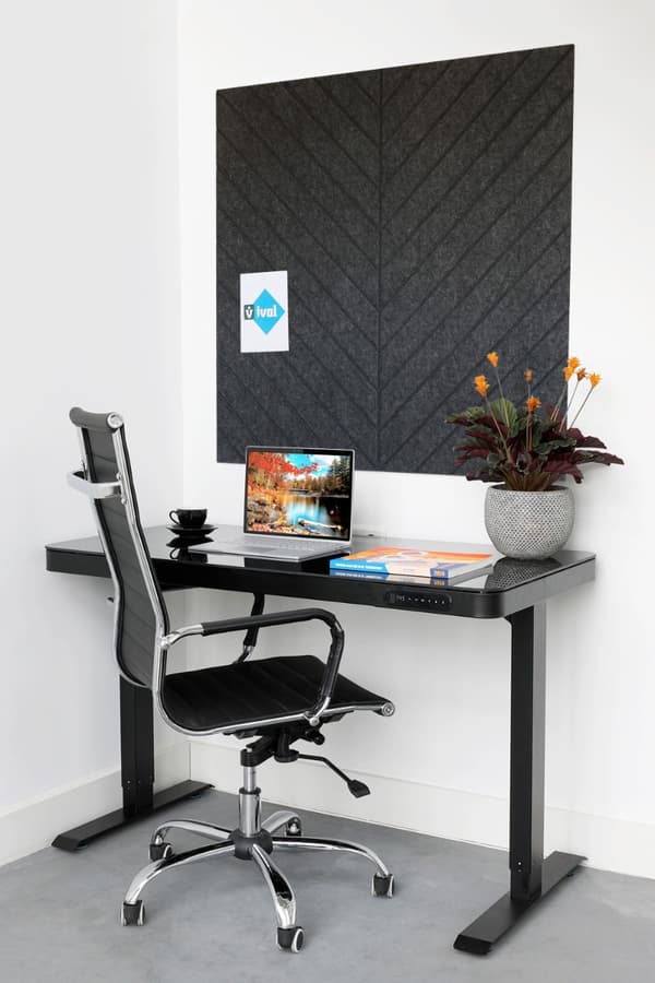 Akustisk väggpanel PET-filt - 100x100cm - Fiskbensantracit