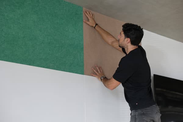 Akustisk väggpanel PET-filt - 100x100 cm - Taupe