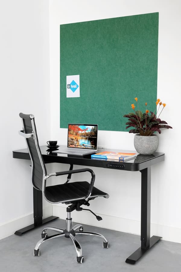 Akustisk vægpanel PET filt - 100x100 cm - Grøn