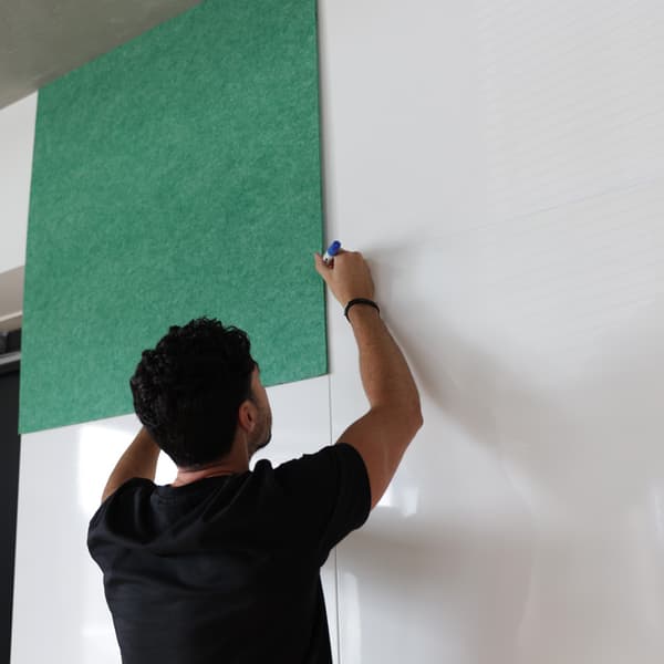 Akustisk vægpanel PET filt - 100x100 cm - Grøn