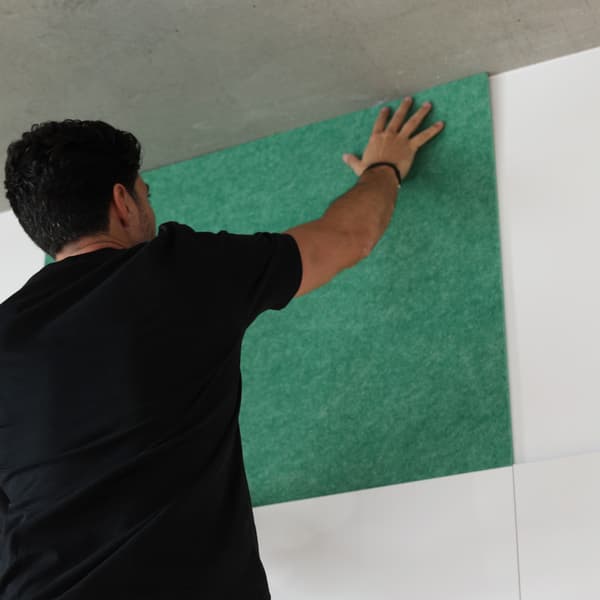 Akustisk vægpanel PET filt - 100x100 cm - Grøn