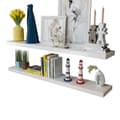 Miniatyrbilde 3 av 7: vidaXL Flytende vegghyller 2 stk MDF bok/DVD-oppbevaring hvit