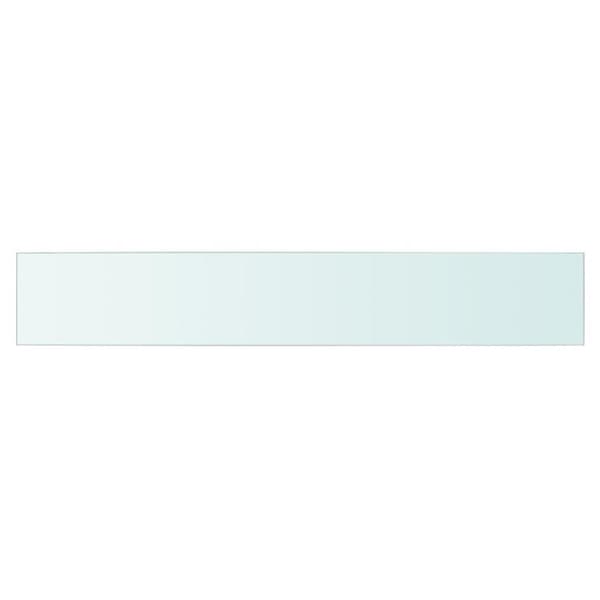 vidaXL Hyllplan glas genomskinlig 90x15 cm