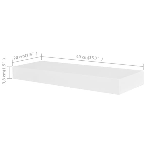 vidaXL væghylder 4 stk. 40 cm hvid