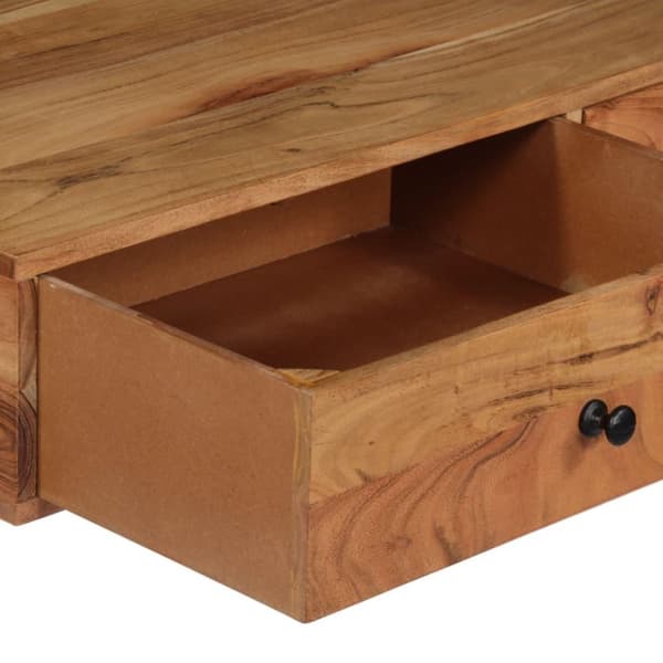 vidaXL vægmonteret skrivebord massivt akacietræ 90 x 40 x 170 cm