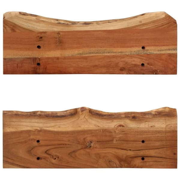 vidaXL Vegghyller 2 stk 60x20x18 cm heltre akasie