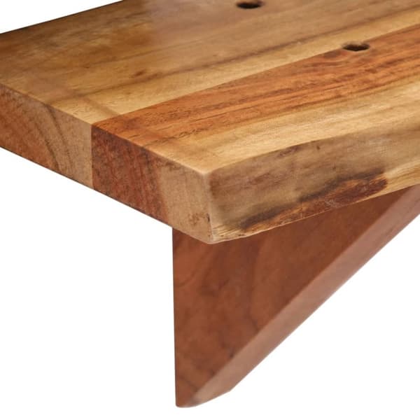 vidaXL Vegghyller 2 stk 60x20x18 cm heltre akasie