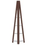 Miniatyrbillede 5 af 8: Hjørnereol Hvidt og Mørkt Træ 48 x 169 cm Høj Dekorativ Bogreol med 5 Hylder Opbevaring Pynteting til Stue Indretning Tilbehør Trappereol