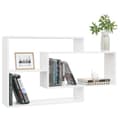 Miniatyrbilde 2 av 6: vidaXL Vegghyller hvit 104x20x58,5 cm konstruert tre