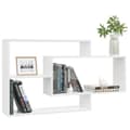 Miniatyrbilde 2 av 6: vidaXL Vegghyller høyglans hvit 104x20x58,5 cm konstruert tre