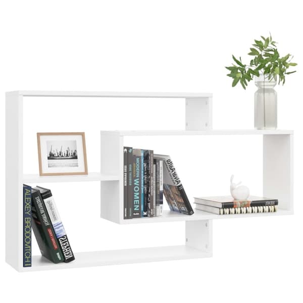 vidaXL væghylder 104x20x58,5 cm konstrueret træ hvid