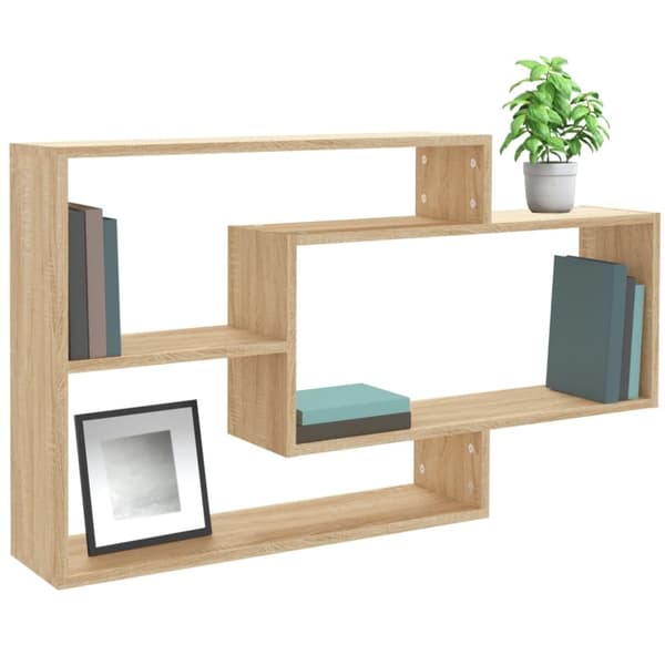 vidaXL væghylder 104x20x58,5 cm konstrueret træ sonoma-eg