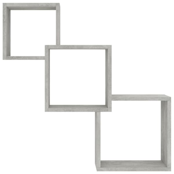 vidaXL Vegghyller kubeformet betonggrå 68x15x68 cm konstruert tre