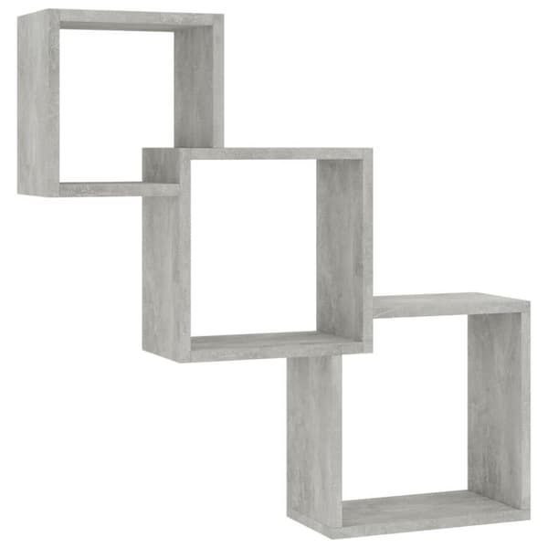 vidaXL Vegghyller kubeformet betonggrå 68x15x68 cm konstruert tre