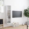 Miniatyrbilde 3 av 10: vidaXL Bokhylle/TV-benk hvit 143x30x36 cm