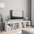 Miniatyrbilde 9 av 10: vidaXL Bokhylle/TV-benk hvit 143x30x36 cm