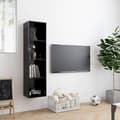 Miniatyrbilde 3 av 10: vidaXL Bokhylle/TV-benk svart 143x30x36 cm