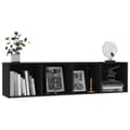 Miniatyrbilde 5 av 10: vidaXL Bokhylle/TV-benk svart 143x30x36 cm