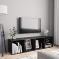 Miniatyrbilde 9 av 10: vidaXL Bokhylle/TV-benk svart 143x30x36 cm