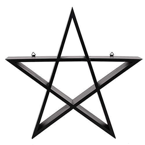 Pentagram Wall Art Black One Size