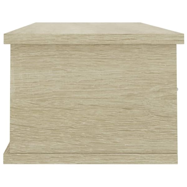 vidaXL Vegghylle med skuff sonoma eik 88x26x18,5 cm konstruert tre
