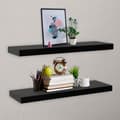 Miniatyrbilde 7 av 8: vidaXL Vegghyller 2 stk svart 100x20x3,8 cm