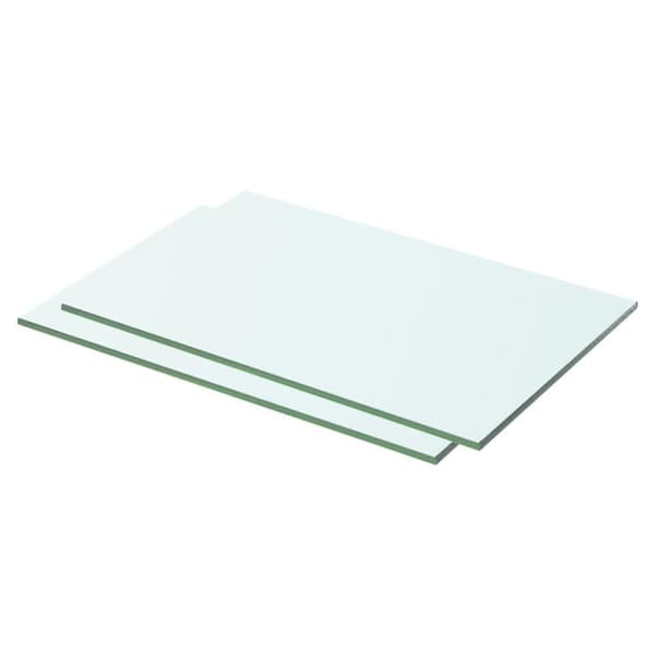 vidaXL Hyllyt 2 kpl kirkas lasi 50x25 cm