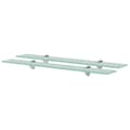 Miniatyrbilde 1 av 5: vidaXL Flytende hyller 2 stk glass 70x10 cm 8 mm