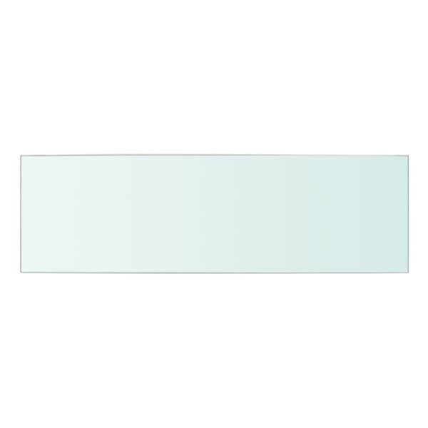 vidaXL Hyllplan 2 st glas genomskinlig 50x15 cm