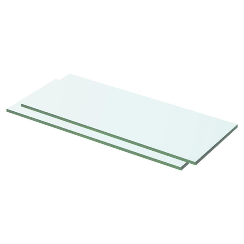 vidaXL Hyllyt 2 kpl kirkas lasi 50x15 cm
