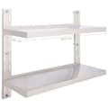 Miniatyrbilde 7 av 9: vidaXL Flytende vegghylle 2 nivåer rustfritt stål 100x30 cm