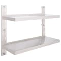 Miniatyrbilde 1 av 9: vidaXL Flytende vegghylle 2 nivåer rustfritt stål 100x30 cm