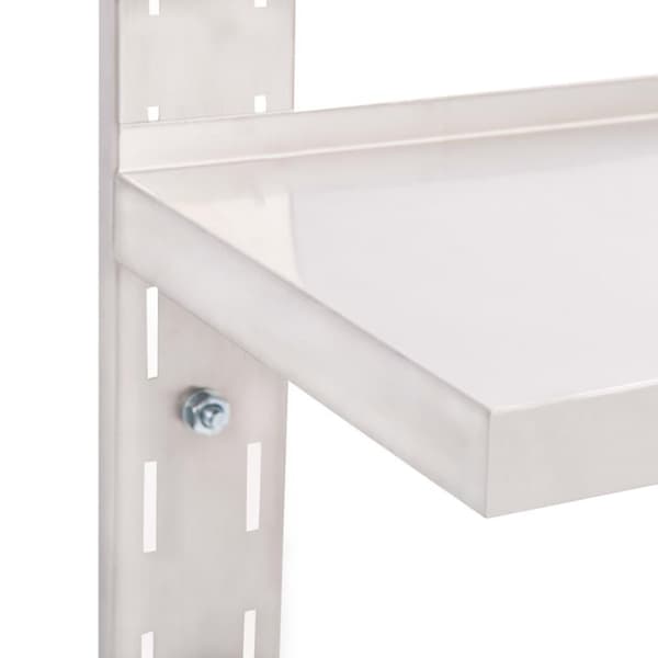 vidaXL væghylde 2 niveauer 100 x 30 cm rustfrit stål