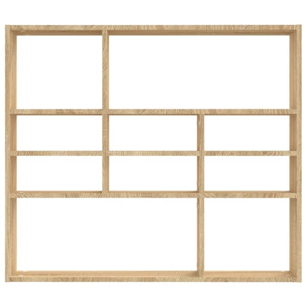 vidaXL Vägghylla sonoma-ek 90x16x78 cm konstruerat trä